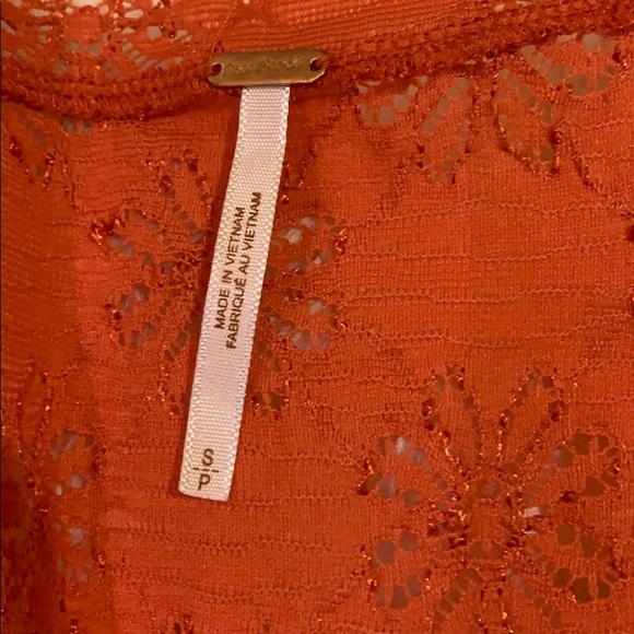 Free People Orange Floral Detail Dress - Picture 4 of 4
